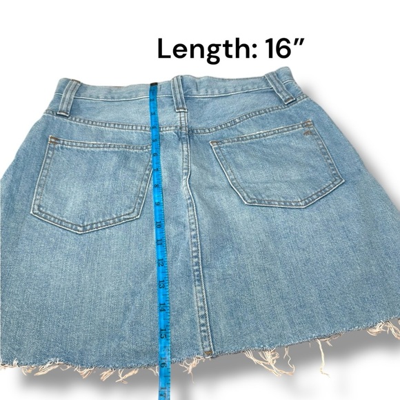 Madewell Rigid Denim A-Line Mini Skirt Size 26 EUC - Picture 9 of 9
